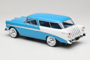 Chevrolet Bel Air Nomad Tyrkysová & Biely KK-Scale 1:18 KKDC181292 Kov – obrázok 5 z 6