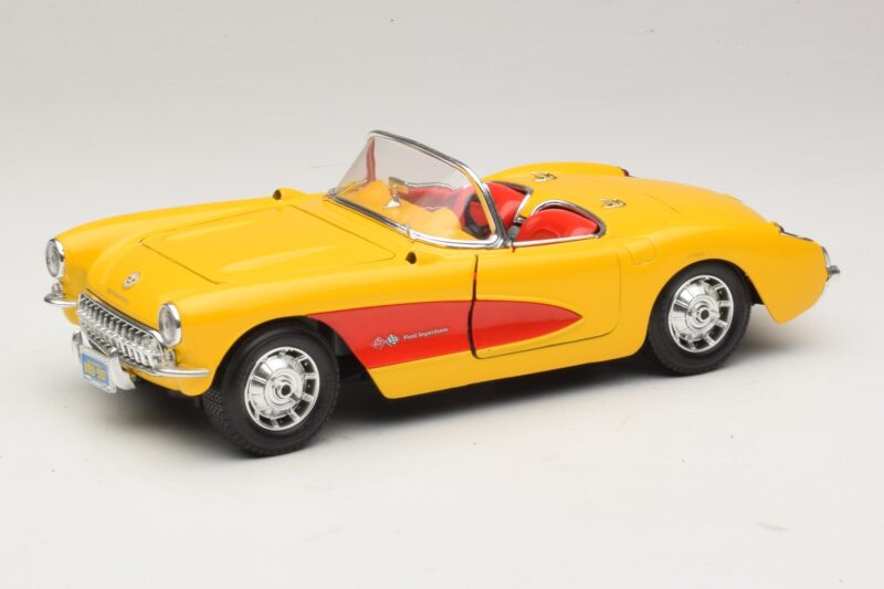 Chevrolet Corvette C1 Kabriolet Žltý Červený Bburago 1:18 3034-M2 Kov