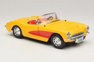 Chevrolet Corvette C1 Kabriolet Žltý Červený Bburago 1:18 3034-M2 Kov – obrázok 6 z 8