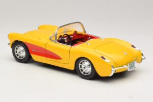 Chevrolet Corvette C1 Kabriolet Žltý Červený Bburago 1:18 3034-M2 Kov – obrázok 7 z 8