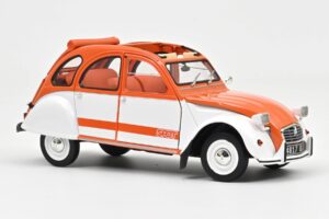 Citroen 2CV Spot Oranžový & Biely Norev 1:18 181473 Kov