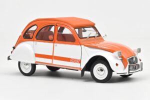 Citroen 2CV Spot Oranžový & Biely Norev 1:18 181473 Kov – obrázok 2 z 3