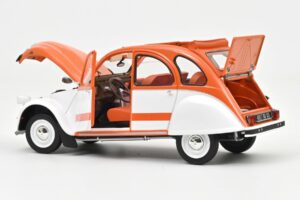 Citroen 2CV Spot Oranžový & Biely Norev 1:18 181473 Kov – obrázok 3 z 3