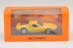De Tomaso Mangusta Žltý Maxichamps 1:43 940127120 Diecast – obrázok 5 z 5