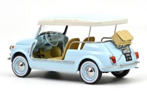 Fiat 500 Jolly Modrý Norev 1:18 187793 Kov – obrázok 3 z 5