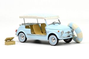 Fiat 500 Jolly Modrý Norev 1:18 187793 Kov – obrázok 4 z 5
