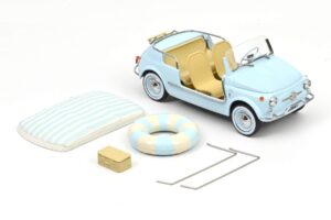 Fiat 500 Jolly Modrý Norev 1:18 187793 Kov – obrázok 5 z 5