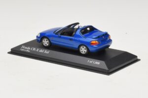 Honda CR-X del Sol EG2 Modrá Metalíza Minichamps 1:43 400161931 Kov – obrázok 3 z 5