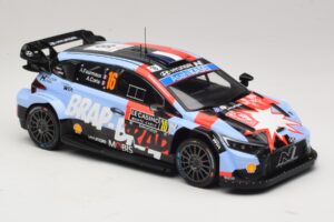 Hyundai i20 N Rally1 #16 A. Fourmaux / A. Coria Rally Monte Carlo 2026 IXO 1:18 18RMC270A Kov – obrázok 4 z 6
