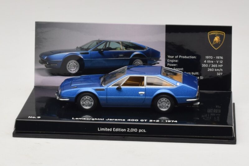 Lamborghini Jarama 400 GTS Modrý Minichamps 1:43 436103400 Kov