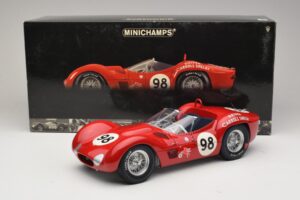 Maserati Tipo 61 #98 C. Shelby Times Mirror GP For Sportscars 1960 Minichamps 1:12 120601298 Kov – obrázok 8 z 8