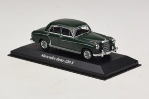 Mercedes 220 S W180 Tmavozelený Maxichamps 1:43 940033001 Diecast – obrázok 3 z 5