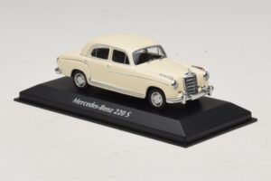 Mercedes 220 S W180 Biely Maxichamps 1:43 940033000 Kov – obrázok 3 z 5