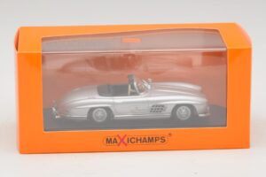 Mercedes 300 SL W198 Roadster Strieborný Maxichamps 1:43 940039030 Diecast – obrázok 5 z 5