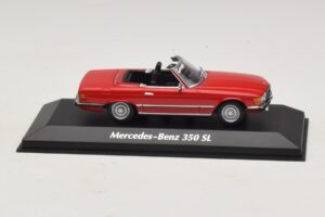 Mercedes 350 SL R107 Červený Maxichamps 1:43 940033432 Diecast
