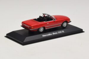 Mercedes 350 SL R107 Červený Maxichamps 1:43 940033432 Diecast – obrázok 2 z 5