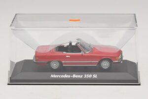 Mercedes 350 SL R107 Červený Maxichamps 1:43 940033432 Diecast – obrázok 4 z 5