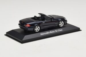 Mercedes SL R230 Modrá Metalíza Maxichamps 1:43 940037531 Kov – obrázok 2 z 5