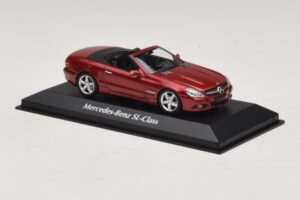 Mercedes SL R230 Červená Metalíza Maxichamps 1:43 940037530 Kov – obrázok 3 z 5