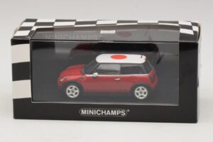 Mini Cooper One R50 Červený S Japonskou Vlajkou Minichamps 1:43 MINI034 Kov – obrázok 5 z 5