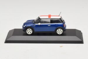Mini Cooper S R53 Modrý S Anglickou Vlajkou Minichamps 1:43 Mini Cooper S R53 Modrý S Anglickou Vlajkou Minichamps 1:43 MINI012 Diecast