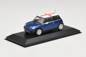 Mini Cooper S R53 Modrý S Anglickou Vlajkou Minichamps 1:43 MINI012 Diecast – obrázok 2 z 5