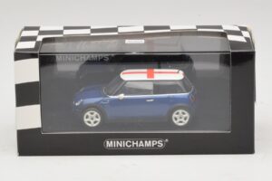 Mini Cooper S R53 Modrý S Anglickou Vlajkou Minichamps 1:43 MINI012 Diecast – obrázok 5 z 5