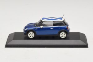 Mini Cooper S R53 Modrý So Škótskou Vlajkou Minichamps 1:43 MINI016 Diecast