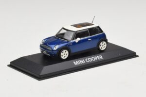 Mini Cooper S R53 Tmavomodrý S Panoramatickou Strechou Minichamps 1:43 MINI021 Kov – obrázok 2 z 4