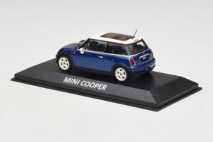 Mini Cooper S R53 Tmavomodrý S Panoramatickou Strechou Minichamps 1:43 MINI021 Kov – obrázok 3 z 4