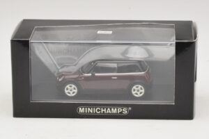 Mini Cooper S R53 Tmavočervený S Čiernou Strechou Minichamps 1:43 MINI028 Diecast – obrázok 5 z 5