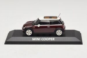 Mini Cooper S R53 Tmavočervený S Panoramatickou Strechou Minichamps 1:43 MINI019 Diecast