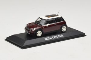 Mini Cooper S R53 Tmavočervený S Panoramatickou Strechou Minichamps 1:43 MINI019 Diecast – obrázok 2 z 4