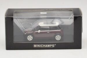 Mini Cooper S R53 Tmavočervený S Panoramatickou Strechou Minichamps 1:43 MINI019 Diecast – obrázok 4 z 4