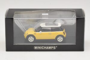 Mini Cooper S R53 Žltý So Žltou Panoramatickou Strechou Minichamps 1:43 MINI029 Diecast – obrázok 4 z 4
