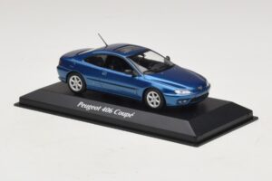 Peugeot 406 Kupé Modrá Metalíza Maxichamps 1:43 940112620 Diecast – obrázok 3 z 5
