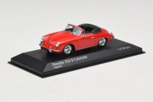 Porsche 356 B Kabriolet Červený Minichamps 1:43 400064331 Kov – obrázok 2 z 5