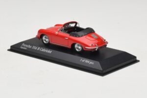 Porsche 356 B Kabriolet Červený Minichamps 1:43 400064331 Kov – obrázok 3 z 5