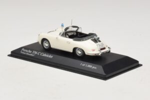 Porsche 356C Kabriolet Polizei Dusseldorf Minichamps 1:43 430062391 Kov – obrázok 3 z 5