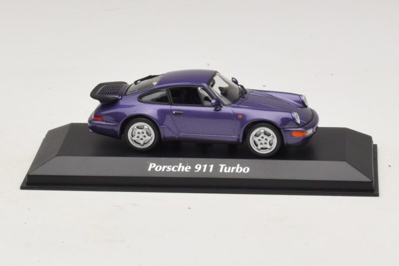 Porsche 911 964 Turbo Fialová Metalíza Maxichamps 1:43 940069100 Kov