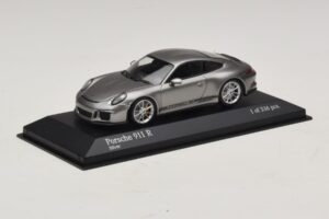 Porsche 911 991.1 R Strieborný Minichamps 1:43 410066224 Diecast – obrázok 2 z 5