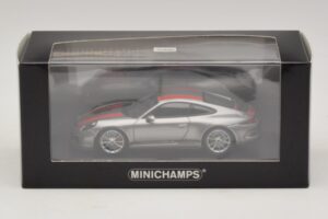 Porsche 911 991.1 R Strieborný S Oranžovými Pruhmi Minichamps 1:43 410066222 Kov – obrázok 5 z 5