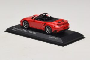 Porsche 911 991.1 Turbo S Kabriolet Červený Minichamps 1:43 410067180 Kov – obrázok 3 z 5