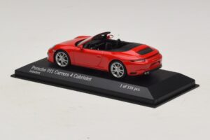 Porsche 911 991.2 Carrera 4 Kabriolet Červený Minichamps 1:43 410067230 Kov – obrázok 3 z 5
