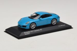 Porsche 911 991.2 Carrera 4S Modrý Minichamps 1:43 410067242 Kov – obrázok 2 z 5
