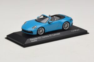 Porsche 911 992 Carrera 4S Kabriolet Modrý Minichamps 1:43 410069332 Kov – obrázok 2 z 5