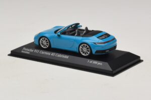 Porsche 911 992 Carrera 4S Kabriolet Modrý Minichamps 1:43 410069332 Kov – obrázok 3 z 5