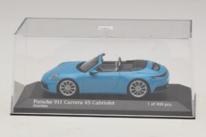 Porsche 911 992 Carrera 4S Kabriolet Modrý Minichamps 1:43 410069332 Kov – obrázok 4 z 5