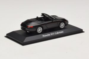 Porsche 911 996 Kabriolet Čierna Metalíza Maxichamps 1:43 940061030 Kov – obrázok 2 z 5