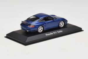 Porsche 911 996 Turbo Blue Metallic Maxichamps 1:43 940069301 Kov – obrázok 2 z 5